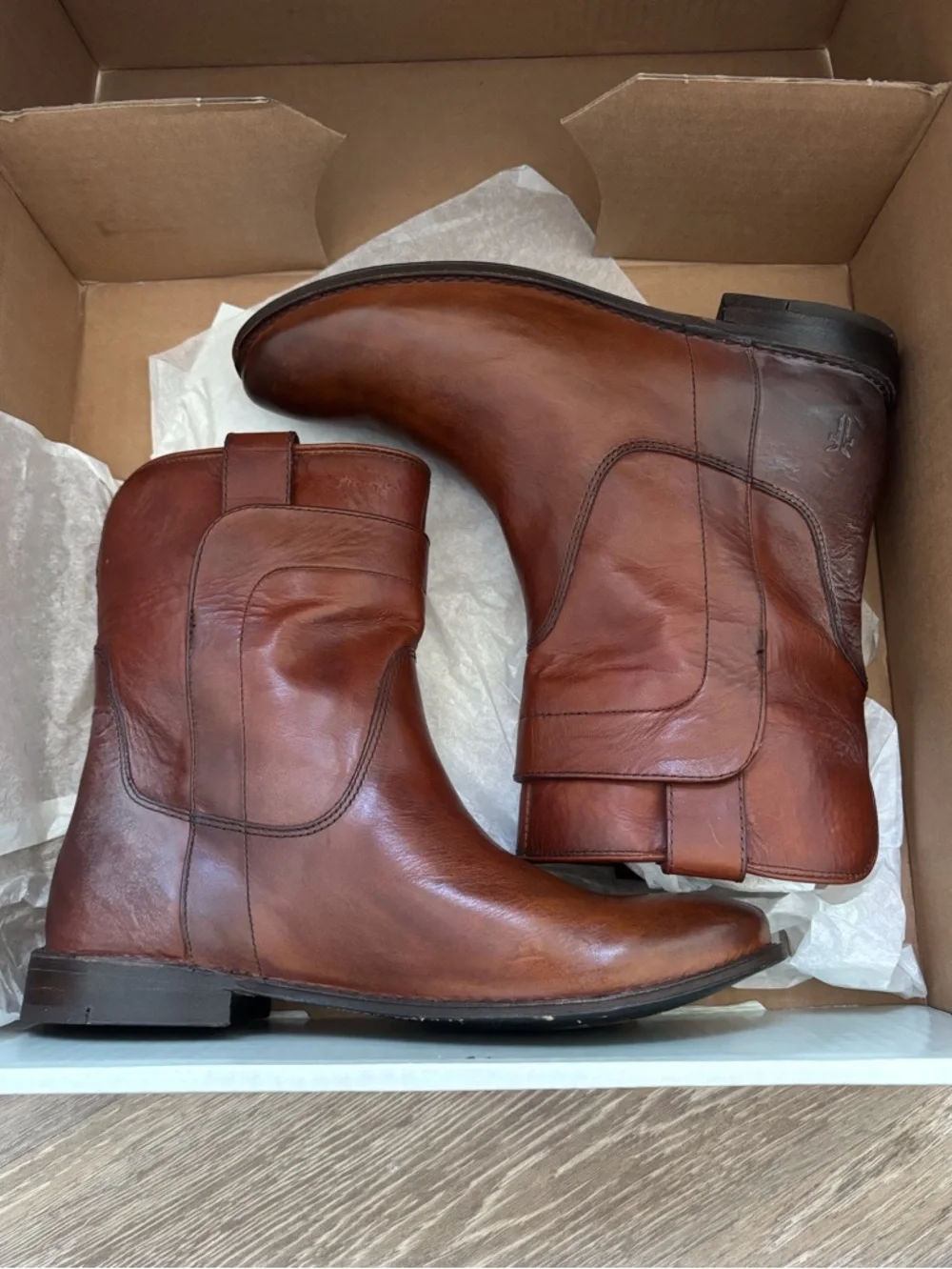 Frye Redwood Leather Paige Short Riding Boot - Picture 6 of 8